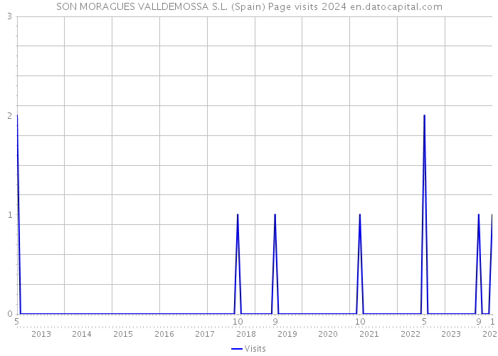 SON MORAGUES VALLDEMOSSA S.L. (Spain) Page visits 2024 