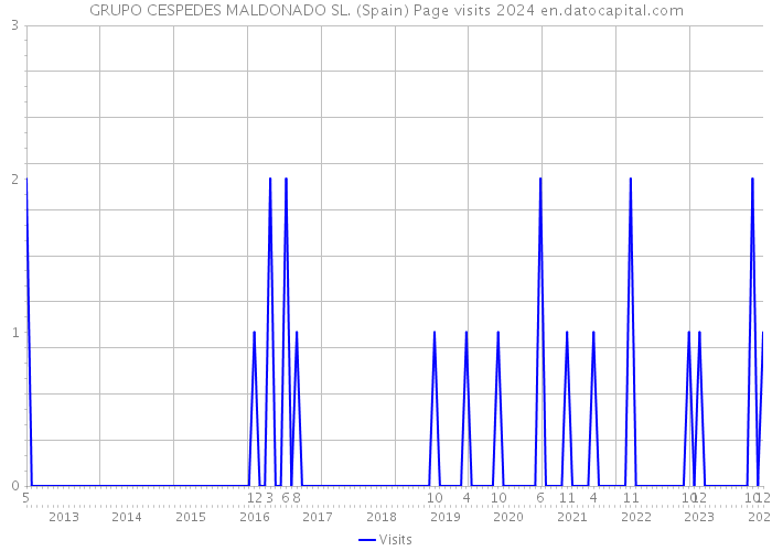 GRUPO CESPEDES MALDONADO SL. (Spain) Page visits 2024 