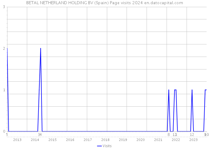 BETAL NETHERLAND HOLDING BV (Spain) Page visits 2024 