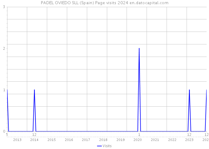 PADEL OVIEDO SLL (Spain) Page visits 2024 