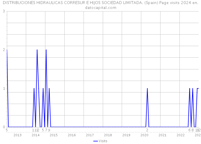 DISTRIBUCIONES HIDRAULICAS CORRESUR E HIJOS SOCIEDAD LIMITADA. (Spain) Page visits 2024 