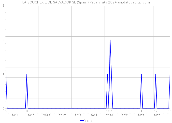 LA BOUCHERIE DE SALVADOR SL (Spain) Page visits 2024 
