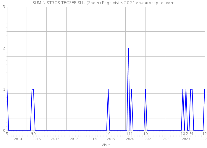 SUMINISTROS TECSER SLL. (Spain) Page visits 2024 