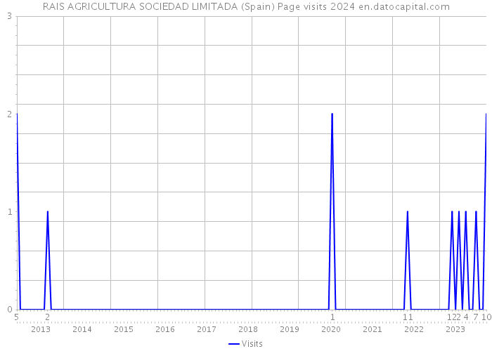 RAIS AGRICULTURA SOCIEDAD LIMITADA (Spain) Page visits 2024 