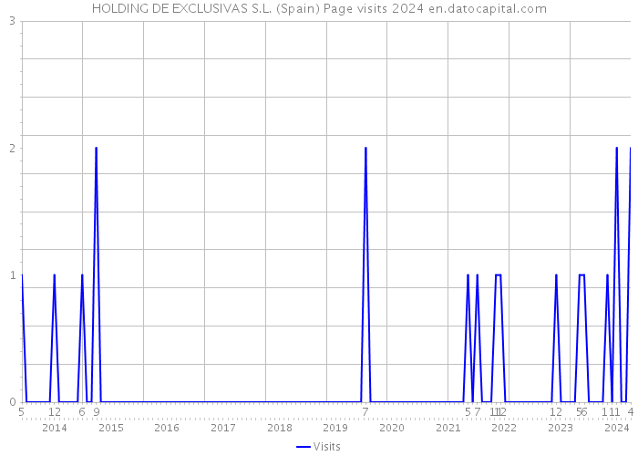 HOLDING DE EXCLUSIVAS S.L. (Spain) Page visits 2024 