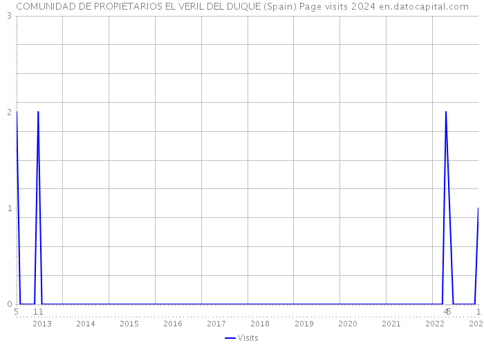 COMUNIDAD DE PROPIETARIOS EL VERIL DEL DUQUE (Spain) Page visits 2024 