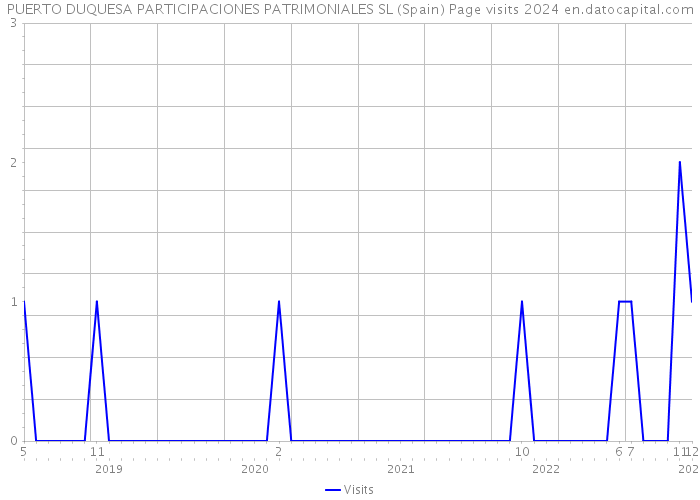 PUERTO DUQUESA PARTICIPACIONES PATRIMONIALES SL (Spain) Page visits 2024 