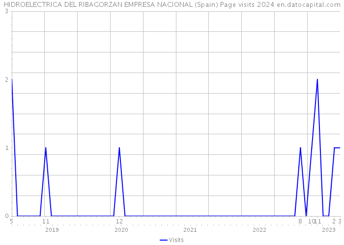 HIDROELECTRICA DEL RIBAGORZAN EMPRESA NACIONAL (Spain) Page visits 2024 