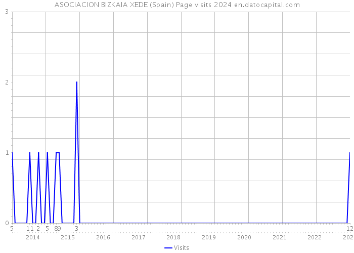 ASOCIACION BIZKAIA XEDE (Spain) Page visits 2024 