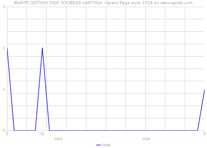 BIARTE GESTION 2005 SOCIEDAD LIMITADA. (Spain) Page visits 2024 