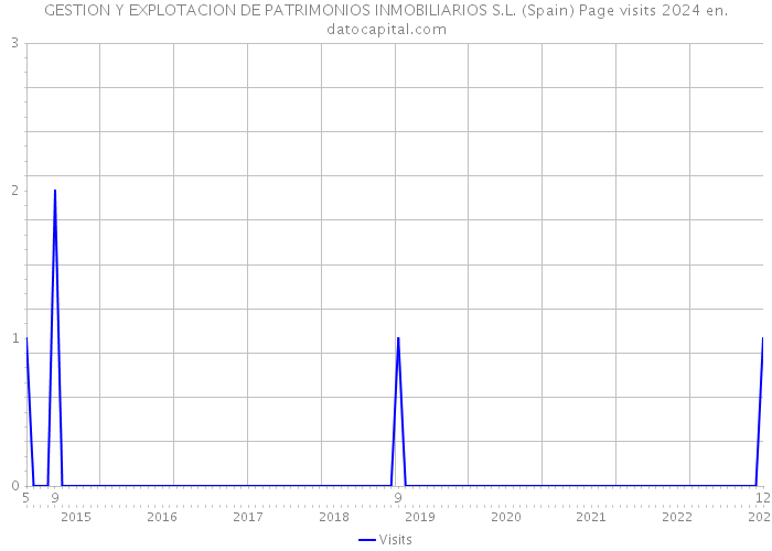 GESTION Y EXPLOTACION DE PATRIMONIOS INMOBILIARIOS S.L. (Spain) Page visits 2024 