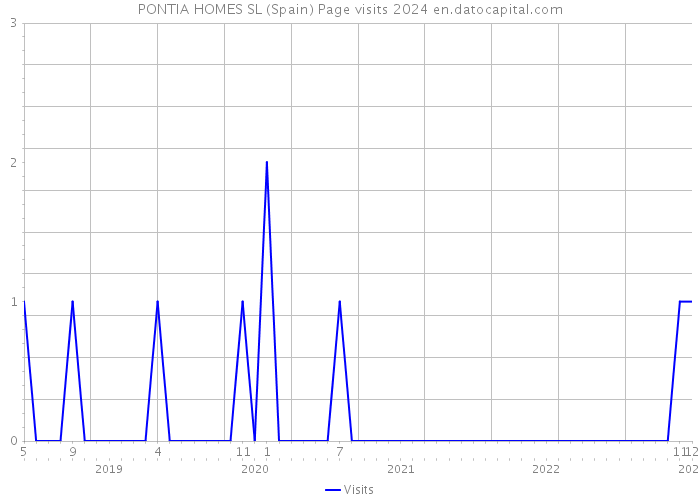 PONTIA HOMES SL (Spain) Page visits 2024 