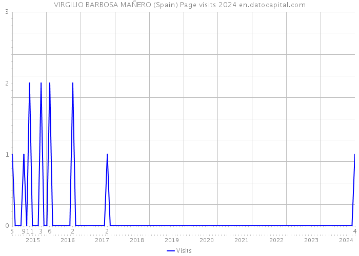 VIRGILIO BARBOSA MAÑERO (Spain) Page visits 2024 