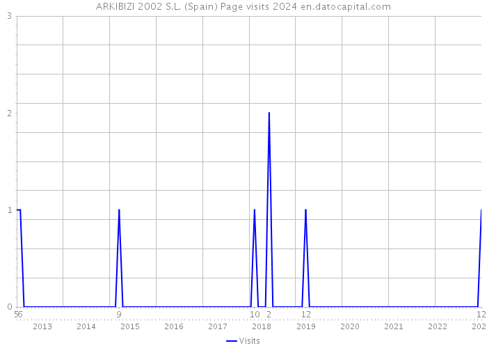 ARKIBIZI 2002 S.L. (Spain) Page visits 2024 