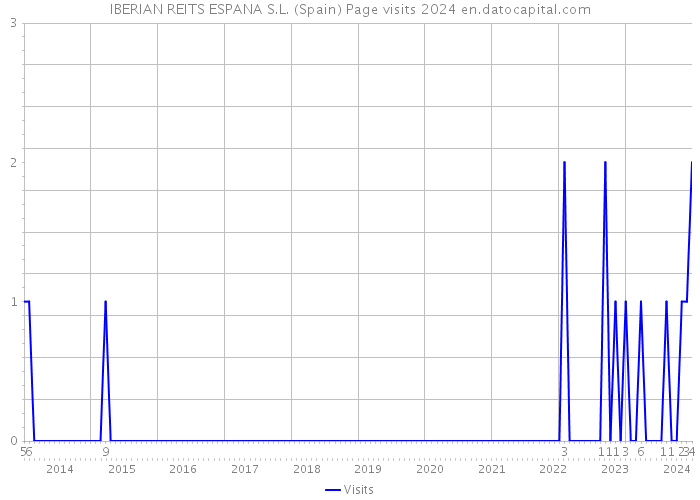 IBERIAN REITS ESPANA S.L. (Spain) Page visits 2024 