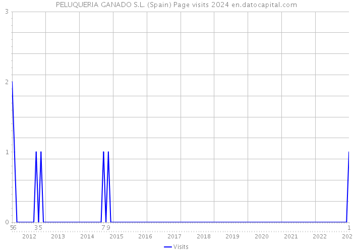 PELUQUERIA GANADO S.L. (Spain) Page visits 2024 