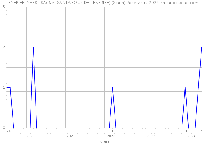 TENERIFE INVEST SA(R.M. SANTA CRUZ DE TENERIFE) (Spain) Page visits 2024 