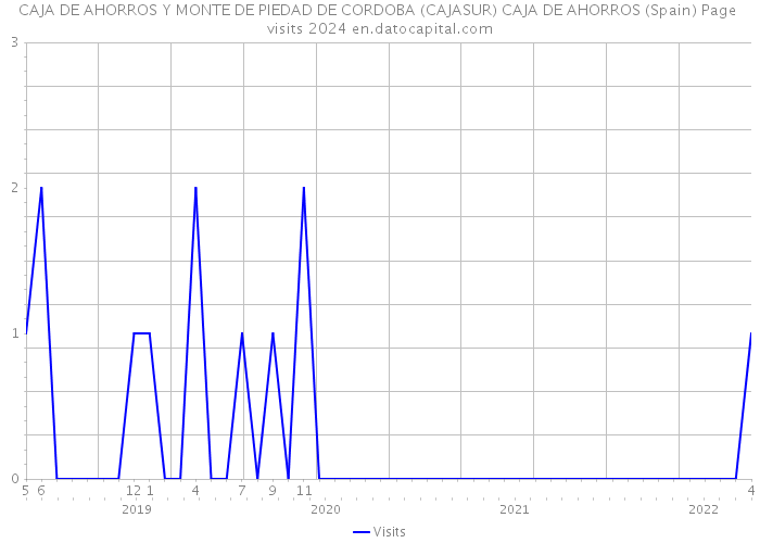 CAJA DE AHORROS Y MONTE DE PIEDAD DE CORDOBA (CAJASUR) CAJA DE AHORROS (Spain) Page visits 2024 