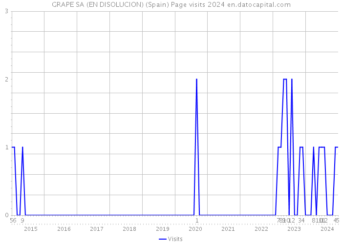 GRAPE SA (EN DISOLUCION) (Spain) Page visits 2024 