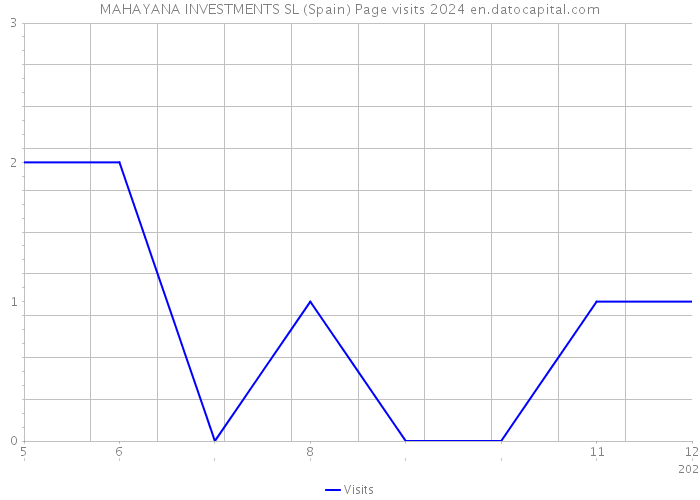 MAHAYANA INVESTMENTS SL (Spain) Page visits 2024 