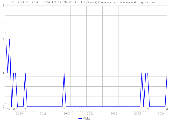 MEDINA MEDINA FERNANDEZ CORDOBA LUIS (Spain) Page visits 2024 