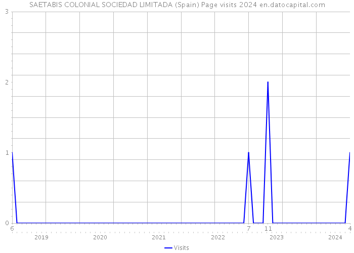 SAETABIS COLONIAL SOCIEDAD LIMITADA (Spain) Page visits 2024 