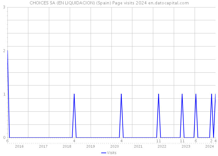 CHOICES SA (EN LIQUIDACION) (Spain) Page visits 2024 