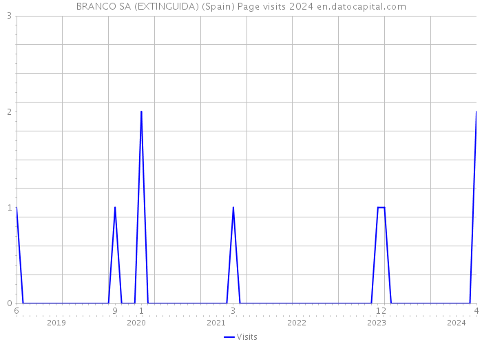 BRANCO SA (EXTINGUIDA) (Spain) Page visits 2024 