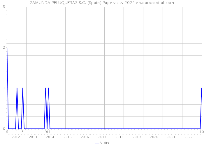 ZAMUNDA PELUQUERAS S.C. (Spain) Page visits 2024 