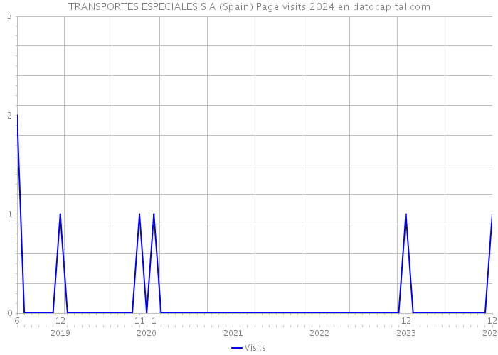 TRANSPORTES ESPECIALES S A (Spain) Page visits 2024 