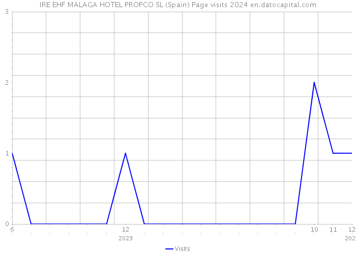 IRE EHF MALAGA HOTEL PROPCO SL (Spain) Page visits 2024 