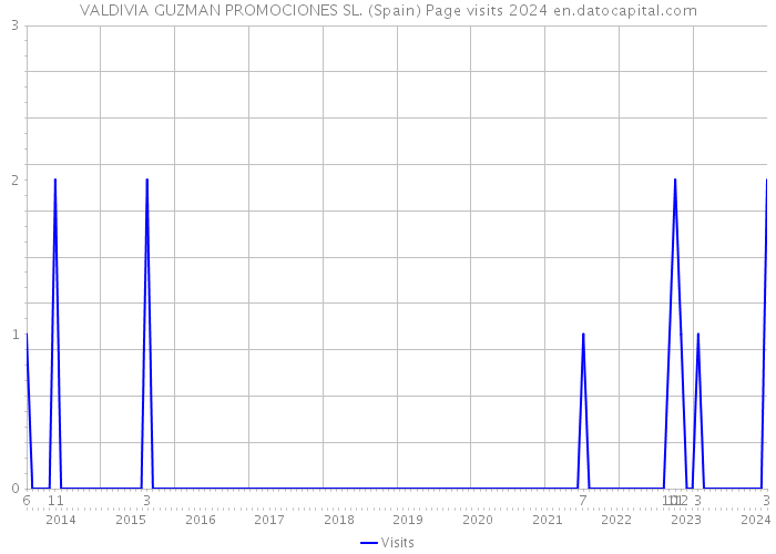 VALDIVIA GUZMAN PROMOCIONES SL. (Spain) Page visits 2024 