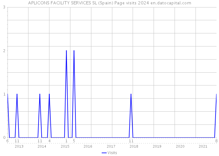 APLICONS FACILITY SERVICES SL (Spain) Page visits 2024 