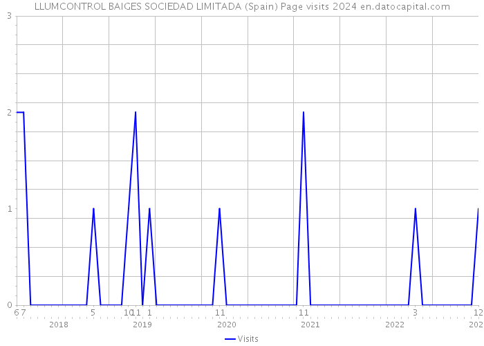 LLUMCONTROL BAIGES SOCIEDAD LIMITADA (Spain) Page visits 2024 