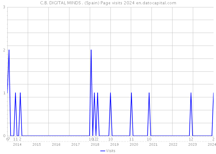 C.B. DIGITAL MINDS . (Spain) Page visits 2024 