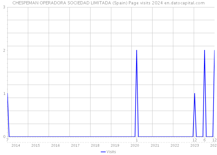 CHESPEMAN OPERADORA SOCIEDAD LIMITADA (Spain) Page visits 2024 