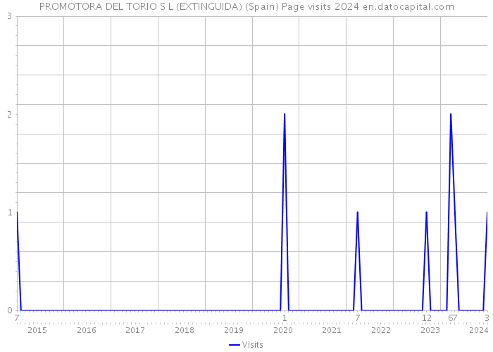 PROMOTORA DEL TORIO S L (EXTINGUIDA) (Spain) Page visits 2024 