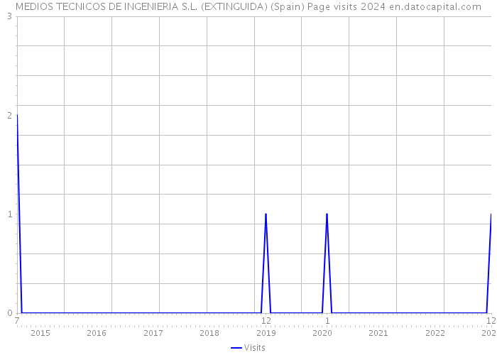 MEDIOS TECNICOS DE INGENIERIA S.L. (EXTINGUIDA) (Spain) Page visits 2024 