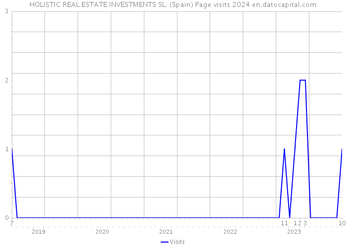 HOLISTIC REAL ESTATE INVESTMENTS SL. (Spain) Page visits 2024 