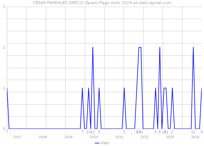 CESAR PARRALES ZAPICO (Spain) Page visits 2024 