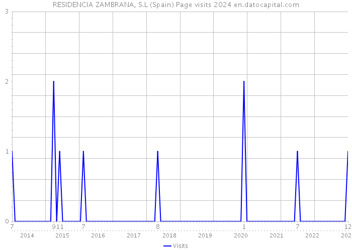 RESIDENCIA ZAMBRANA, S.L (Spain) Page visits 2024 