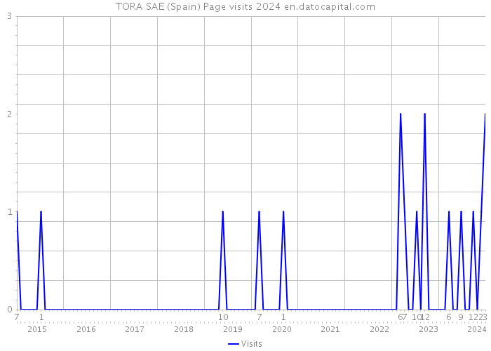 TORA SAE (Spain) Page visits 2024 