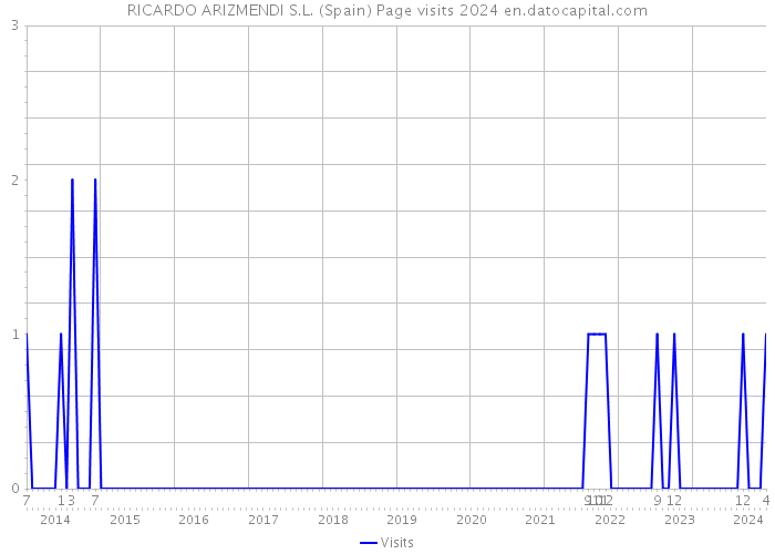 RICARDO ARIZMENDI S.L. (Spain) Page visits 2024 