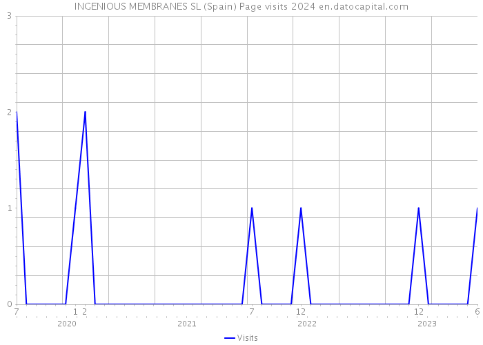 INGENIOUS MEMBRANES SL (Spain) Page visits 2024 