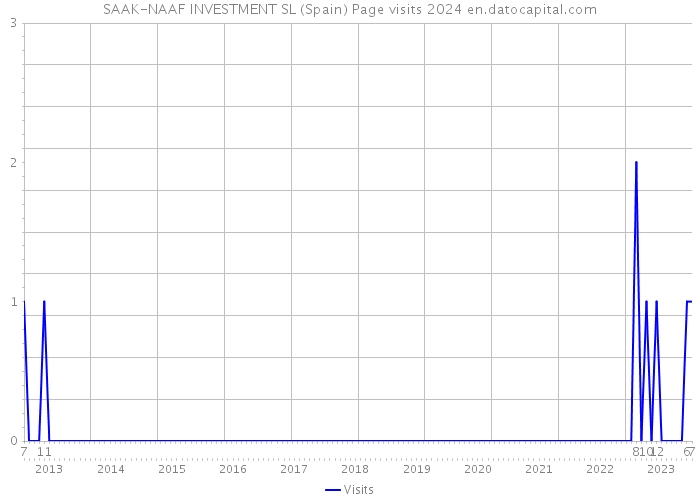 SAAK-NAAF INVESTMENT SL (Spain) Page visits 2024 