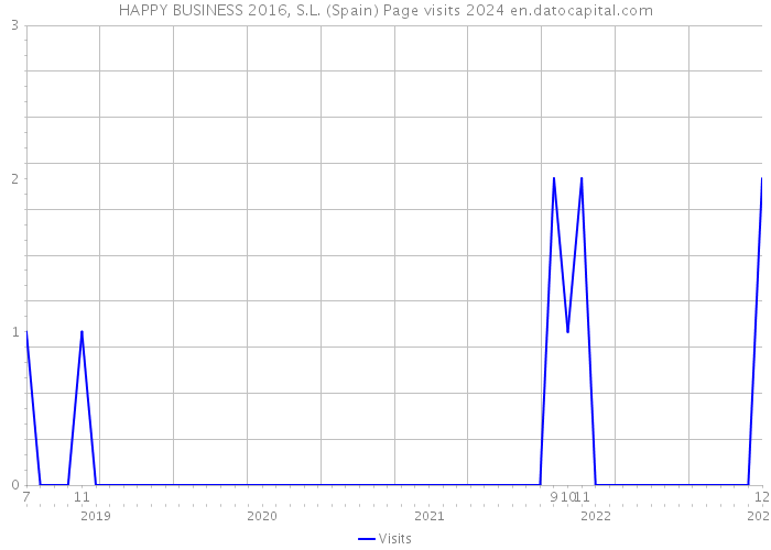 HAPPY BUSINESS 2016, S.L. (Spain) Page visits 2024 