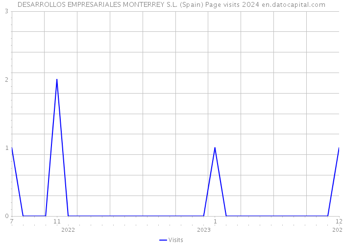 DESARROLLOS EMPRESARIALES MONTERREY S.L. (Spain) Page visits 2024 