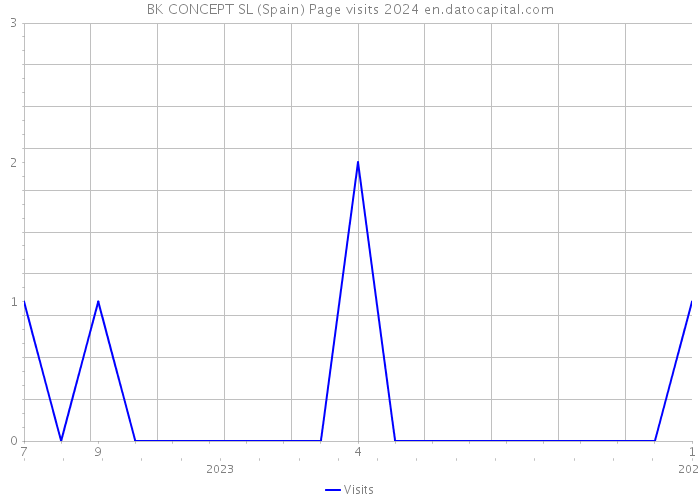 BK CONCEPT SL (Spain) Page visits 2024 