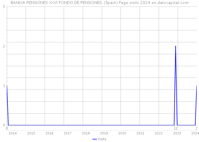BANKIA PENSIONES XXVI FONDO DE PENSIONES. (Spain) Page visits 2024 