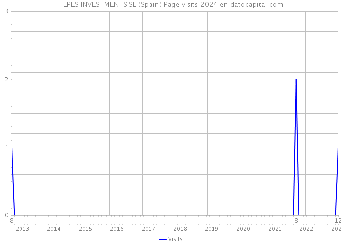 TEPES INVESTMENTS SL (Spain) Page visits 2024 